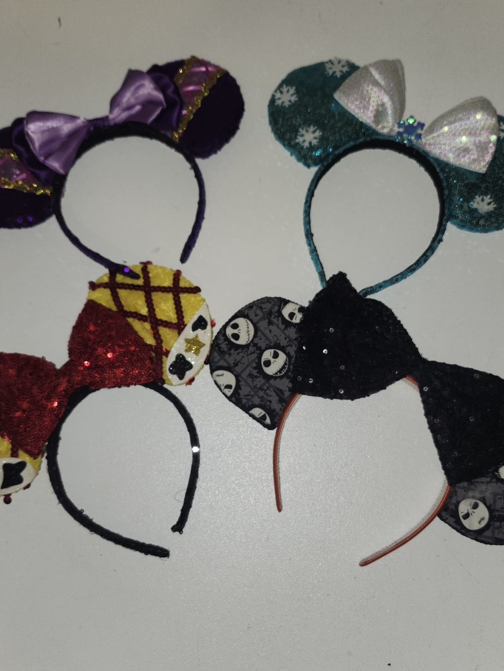 Kids Sequin Mouse Ear Headband - Purple, Teal, Red, Black